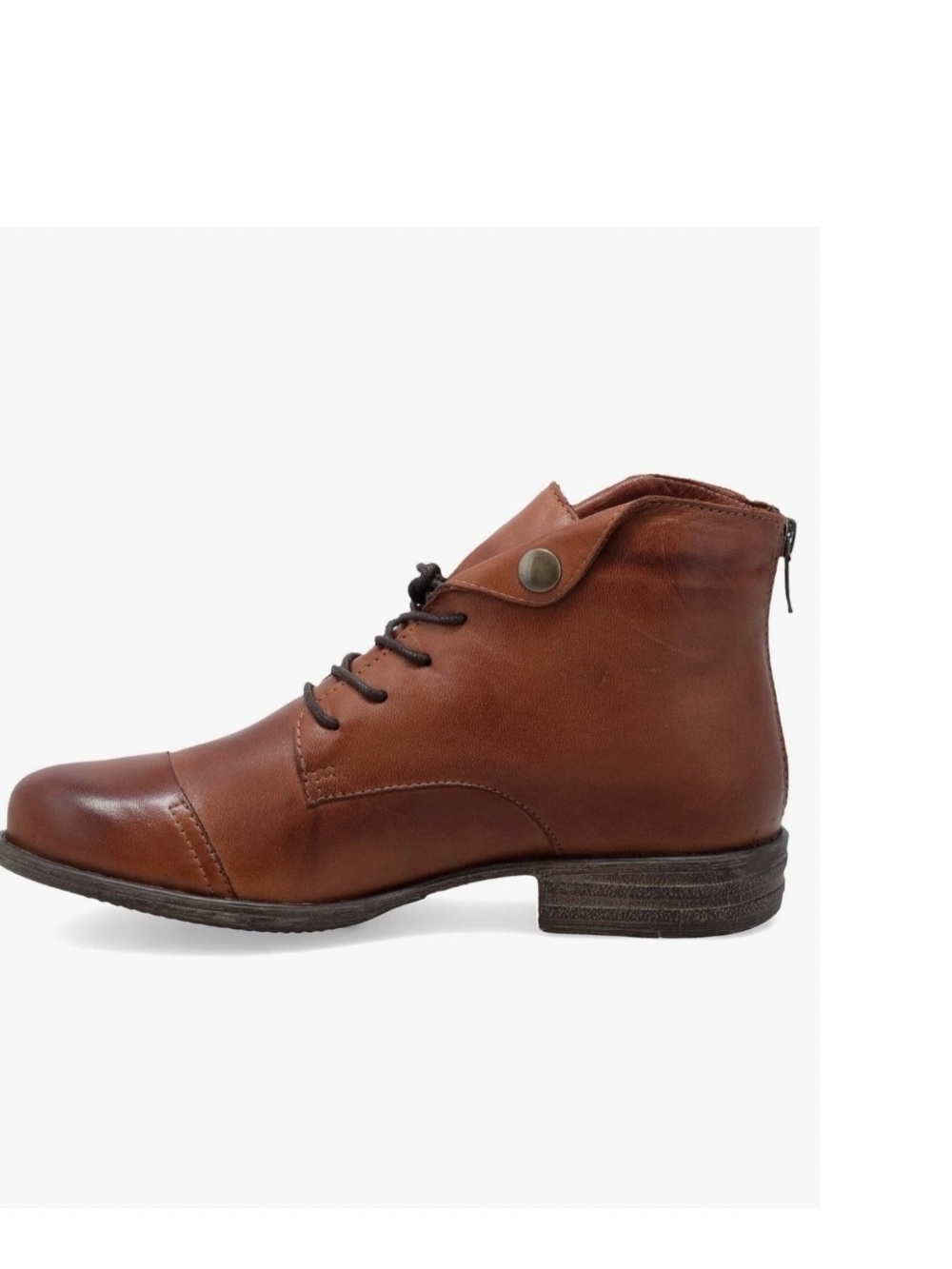 Miz Mooz Brown Leather Lace-Up Ankle Boots Women’s - Picture 3 of 16